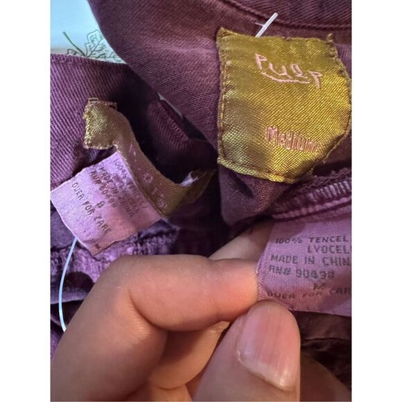 Pulp set stovepipe jean high-waisted tencel merlot pants and button down shirt M - Picture 8 of 8